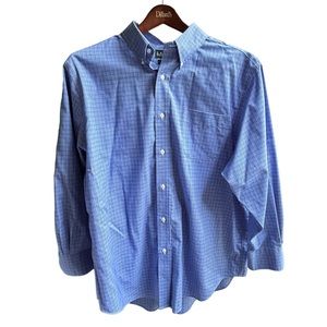 Lauren Ralph Lauren Blue Button Down- Non-Iron Classic Fit